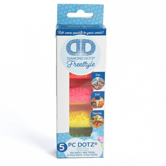 DIAMOND DOTZ Freestyle DOTZ Sampler - Neon and Glow in Dark