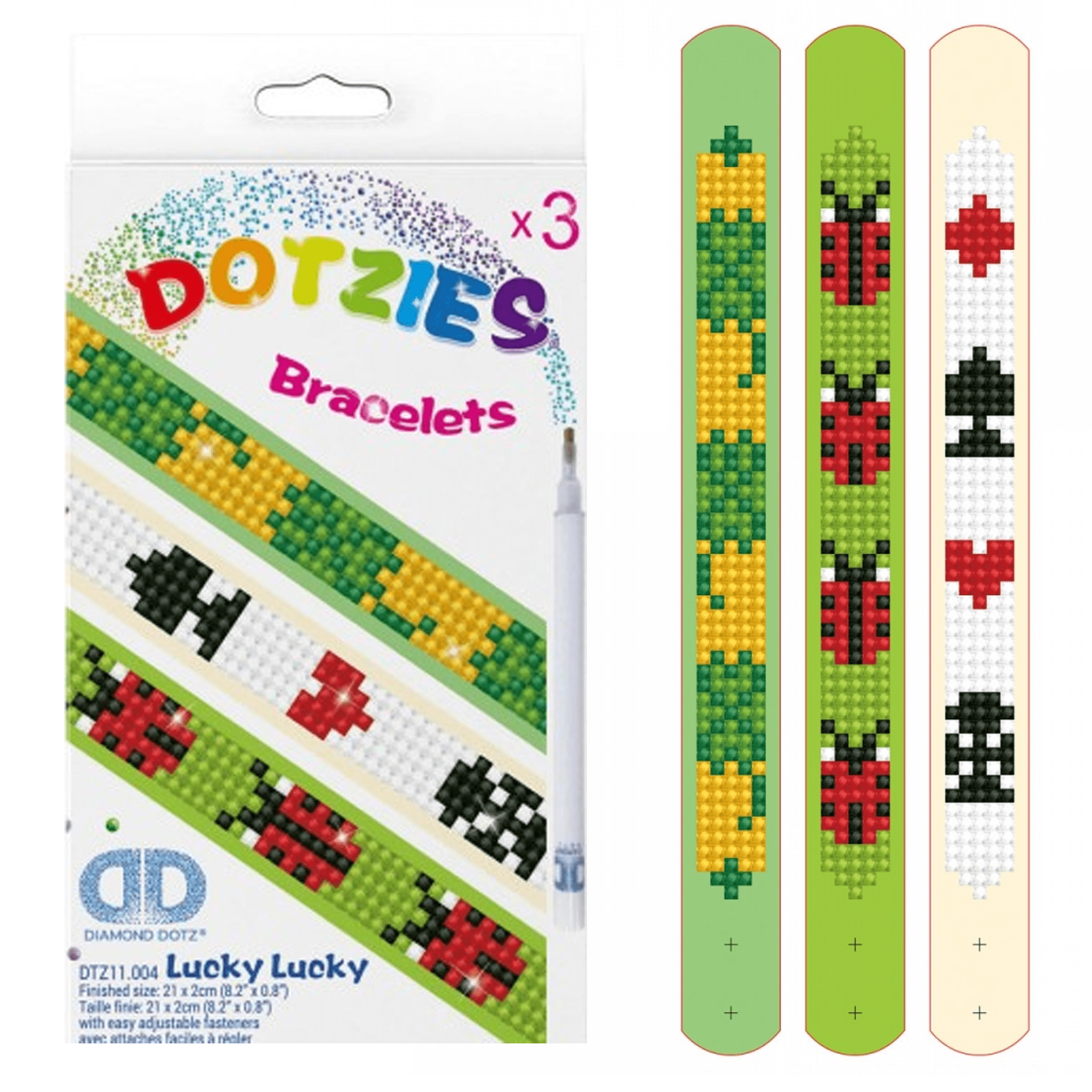 DIAMOND DOTZ DOTZIES Neon Raubkatzen Set - 4 Diamond Painting Bilder Für Kinder Ab 6