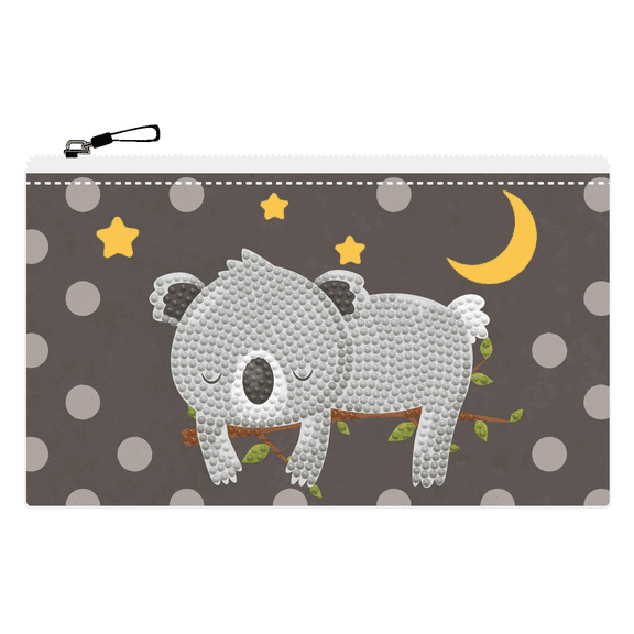 Diamond Dotz Dotzies Sleepy Time Koala Zipper Pouch – Diamond Painting Bags for DIY Crafts, Diamond Painting Purse, Travel Organizer & Gift for Kids & Adults