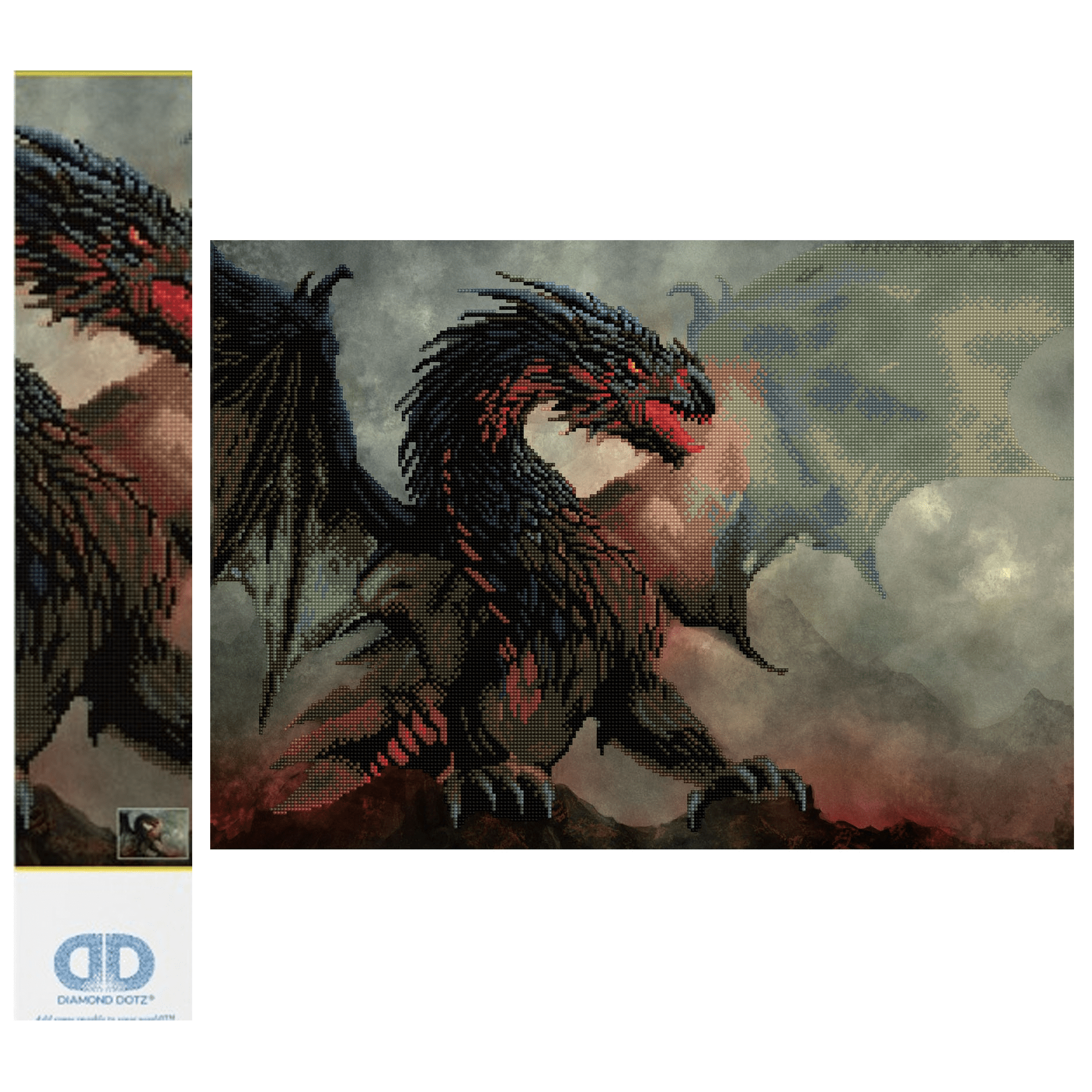 Diamond Dotz Dragon�s Lair mythical  Diamond Painting Kits for Adults - Diamond Art Kits a Relaxing Creative Craft Kit with Dotz Gems  19.5"x27.8"