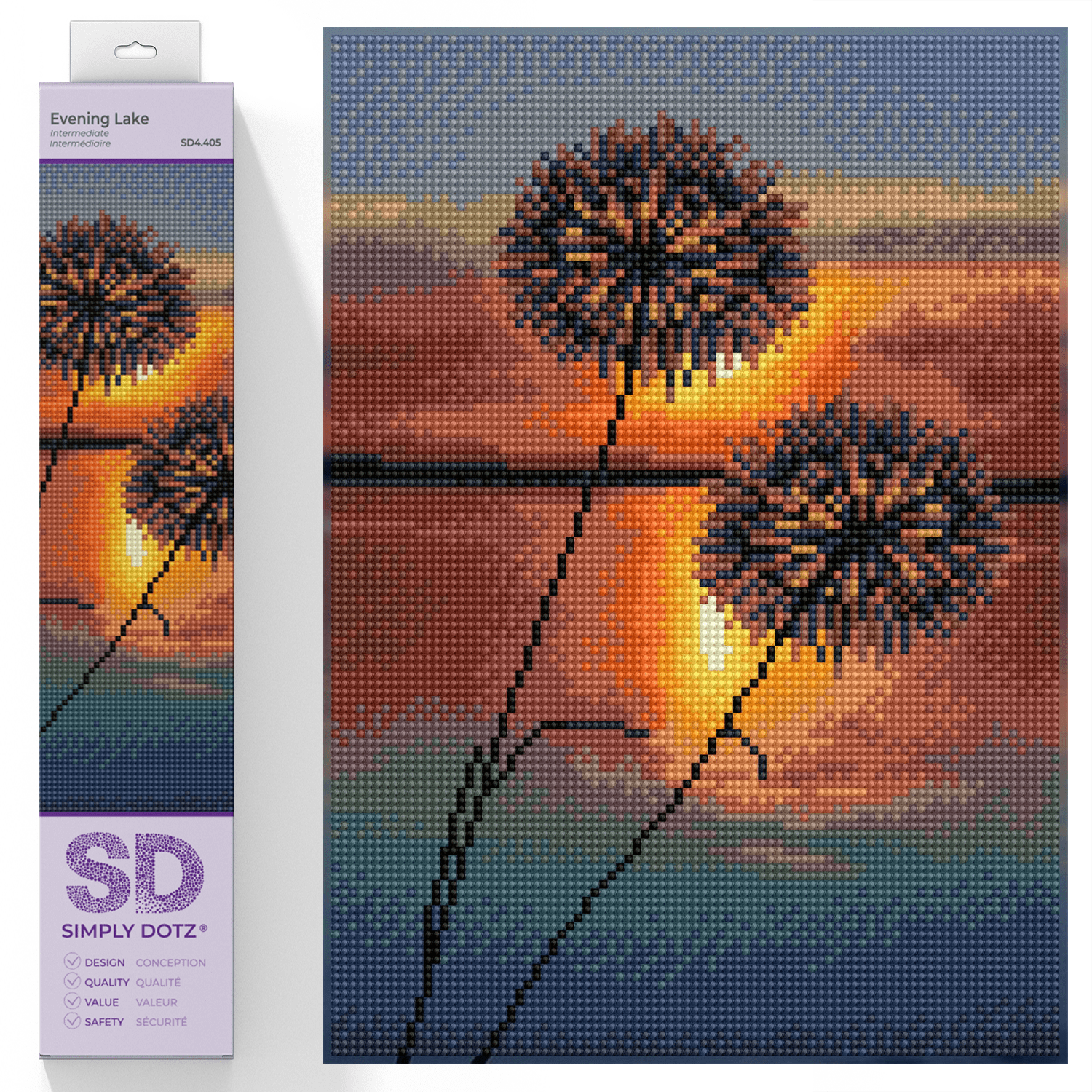 Diamond Dotz Evening Lake Diamond Painting Kits for Adults