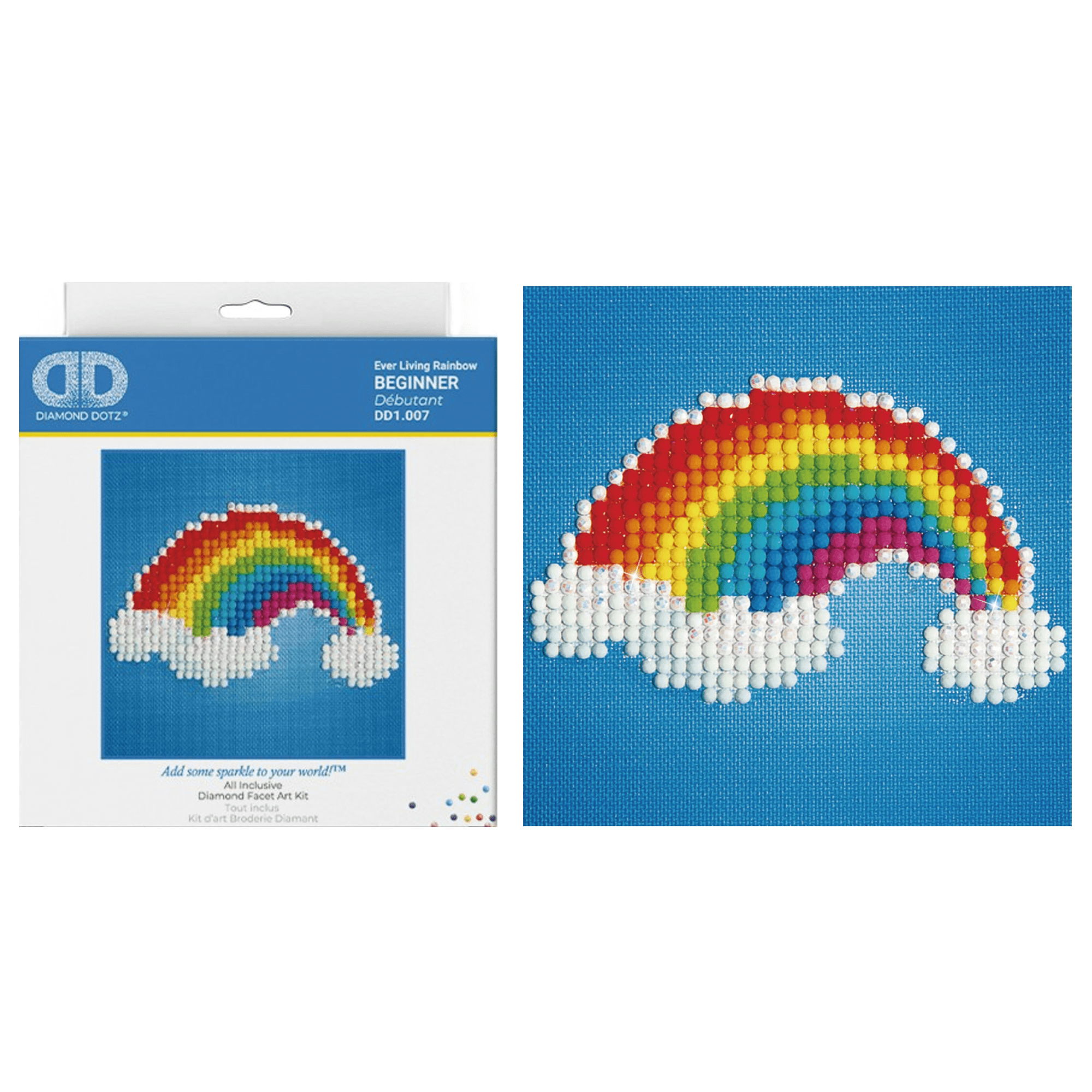 Diamond Dotz Ever Living Rainbow Nature Diamond Painting Kits for Adults - Diamond Art Kits a Relaxing Creative Craft Kit with Dotz Gems 4"x4"