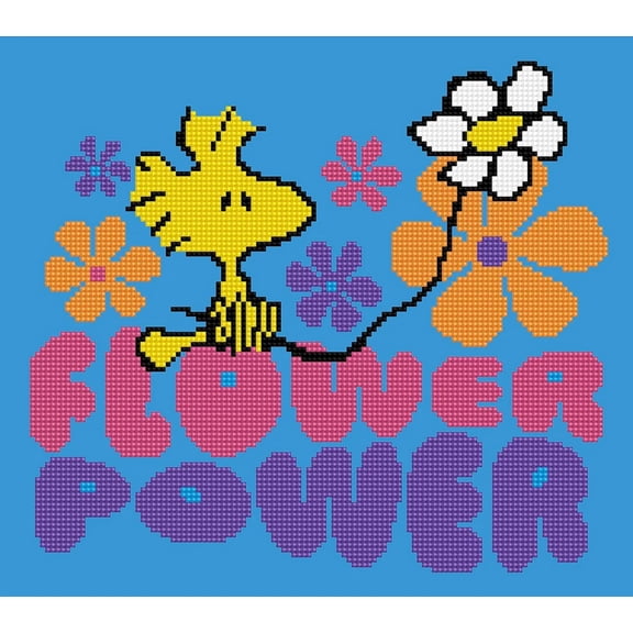 Diamond Dotz Flower Power (Peanuts) Snoopy Diamond Painting Kits - 14" x 12.5"