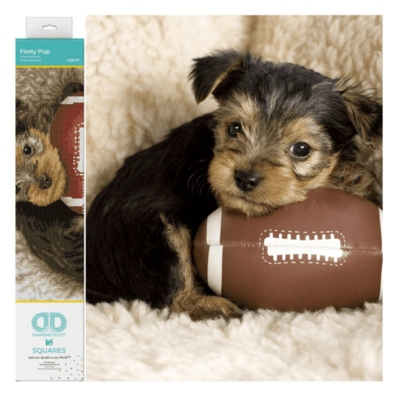 Diamond Dotz Footy Pup Diamond Painting Kits for Adults - Diamond Art Kits a Relaxing Creative Craft Kit with Dotz Gems 12.2x16.1