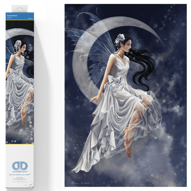 Diamond Dotz Frost Moon Fairy Diamond Painting Kits for Adults - Diamond Art Kits a Relaxing Creative Craft Kit with Dotz Gems 39.4"x39.4"