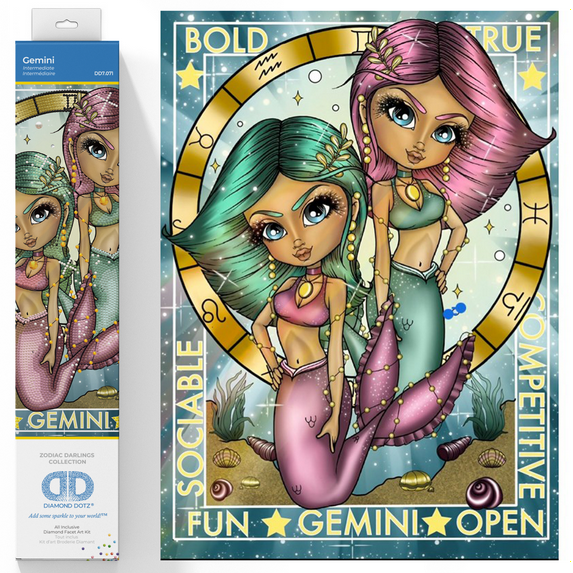 Diamond Dotz Gemini Diamond Painting Kits for Adults - Diamond Art Kits a Relaxing Creative Craft Kit with Dotz Gems 15.8x11.8