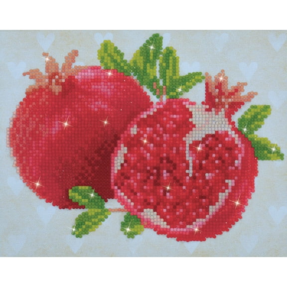 Diamond Dotz Good Fortune Pomegranits Fruit Diamond Painting Kits for Adults - Diamond Art Kits a Relaxing Creative Craft Kit with Dotz Gems 7.9"x9.8"