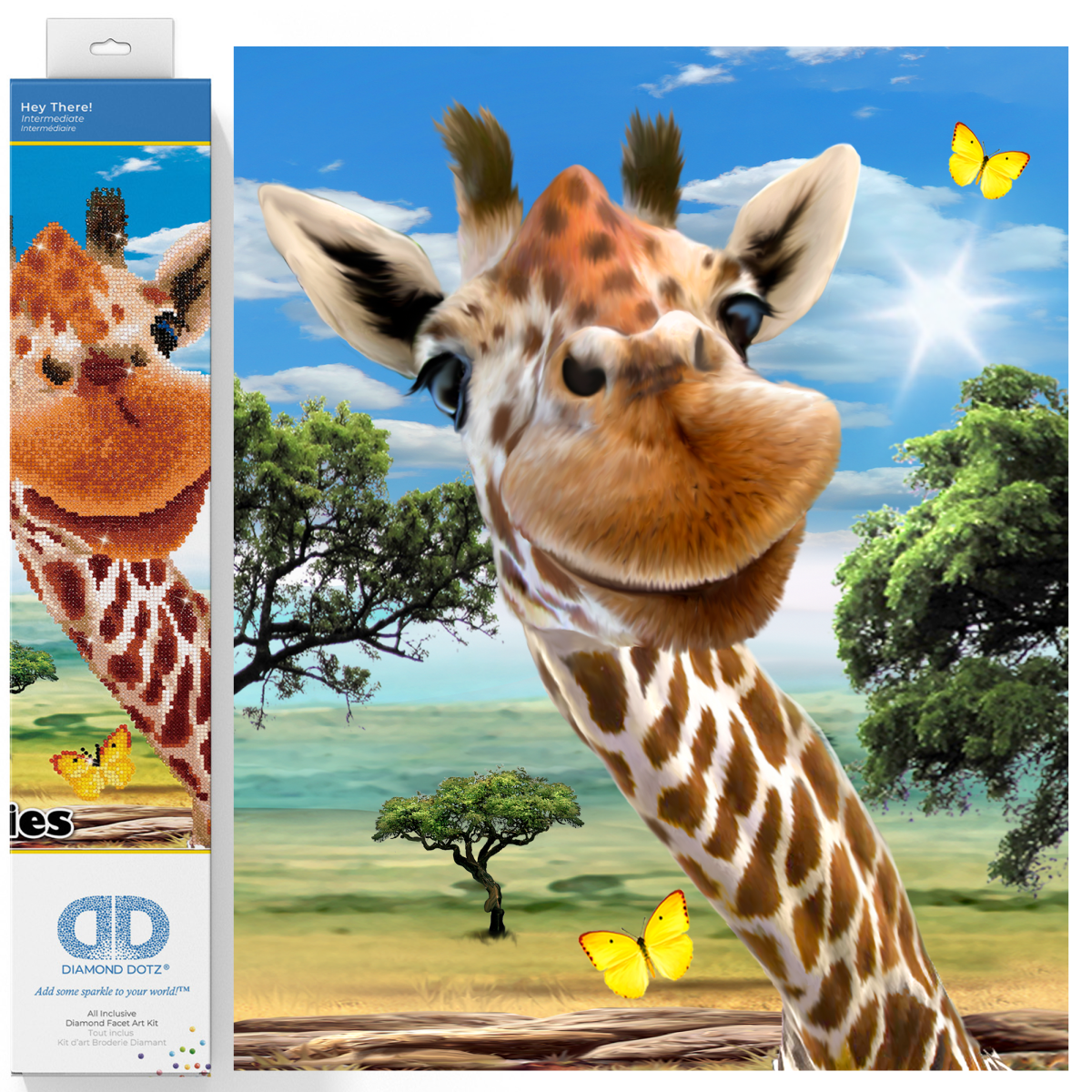 Diamond Dotz Hey There! Diamond Painting Kits for Adults - Diamond Art Kits a Relaxing Creative Craft Kit with Dotz Gems 20.5x16.5