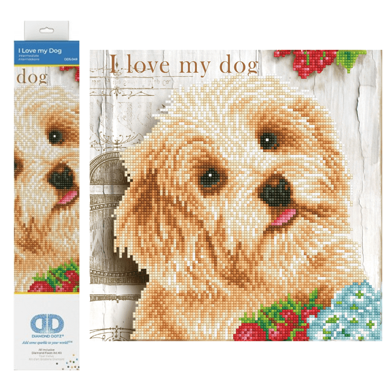 YSCOLOR Diamond Painting Kit 5D Fai Da Te Con Strass Rotondi, Cocker Spaniel Inglese, Decorazione Murale 30x40cm, Completo Di Tela E Strumenti