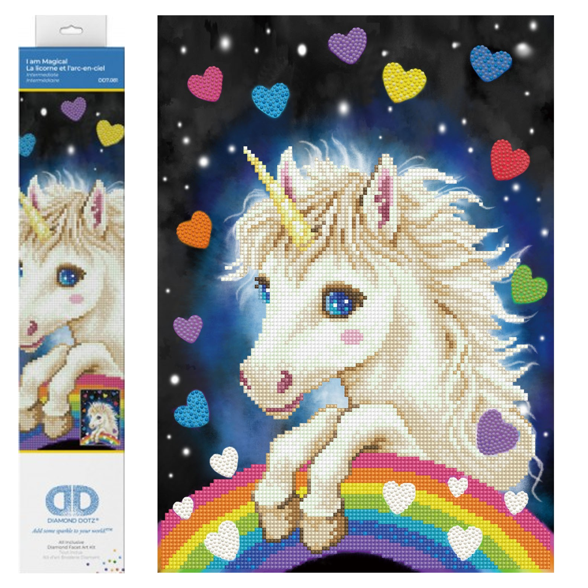 Diamond Dotz I am Magical Unicorn Diamond Painting Kits for Adults - Diamond Art Kits a Relaxing Creative Craft Kit with Dotz Gems 16.5"x11.8"