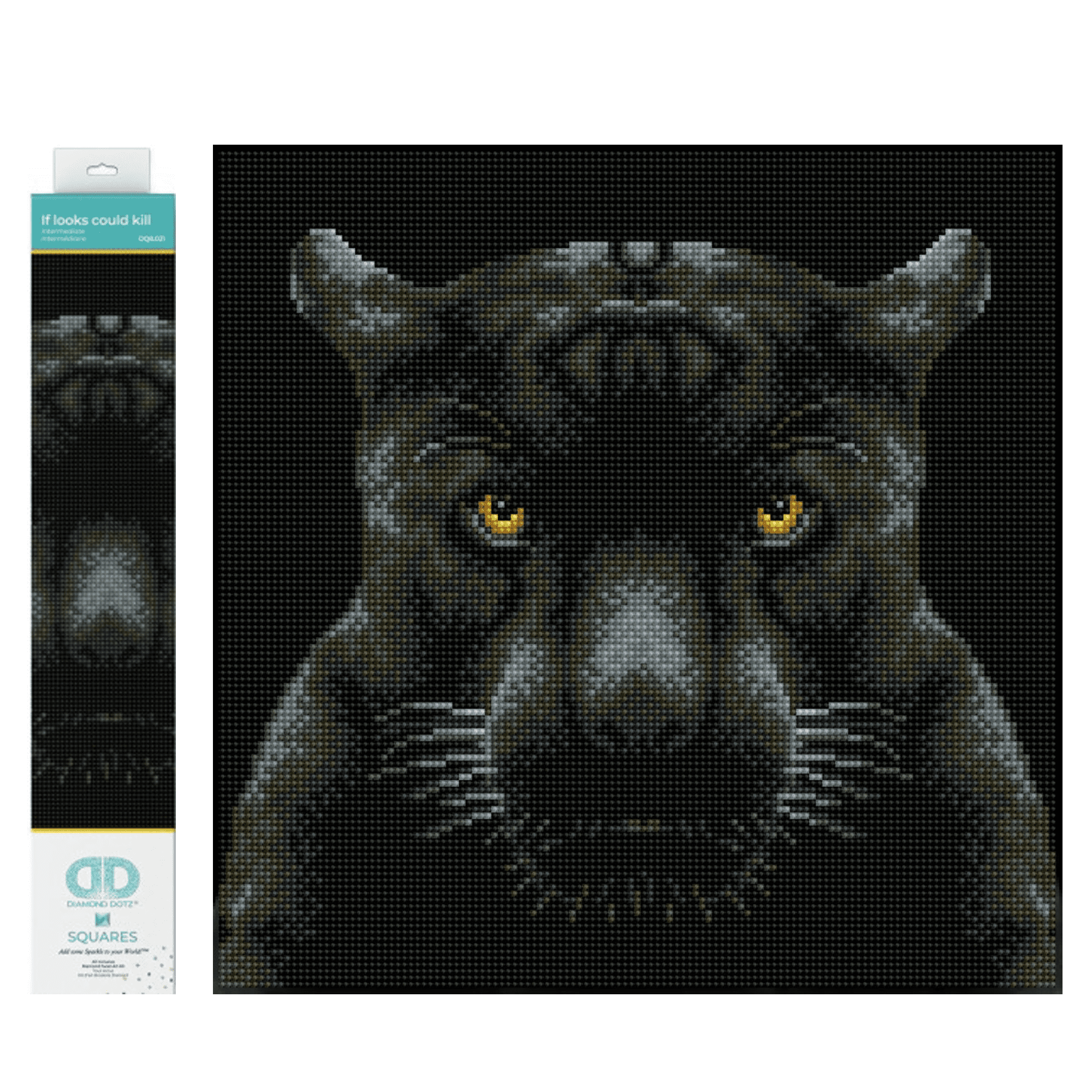 Diamond Dotz If Looks could Kill Jaguar Diamond Painting Kits for Adults - Diamond Art Kits a Relaxing Creative Craft Kit with Dotz Gems 13.6"x13.6"