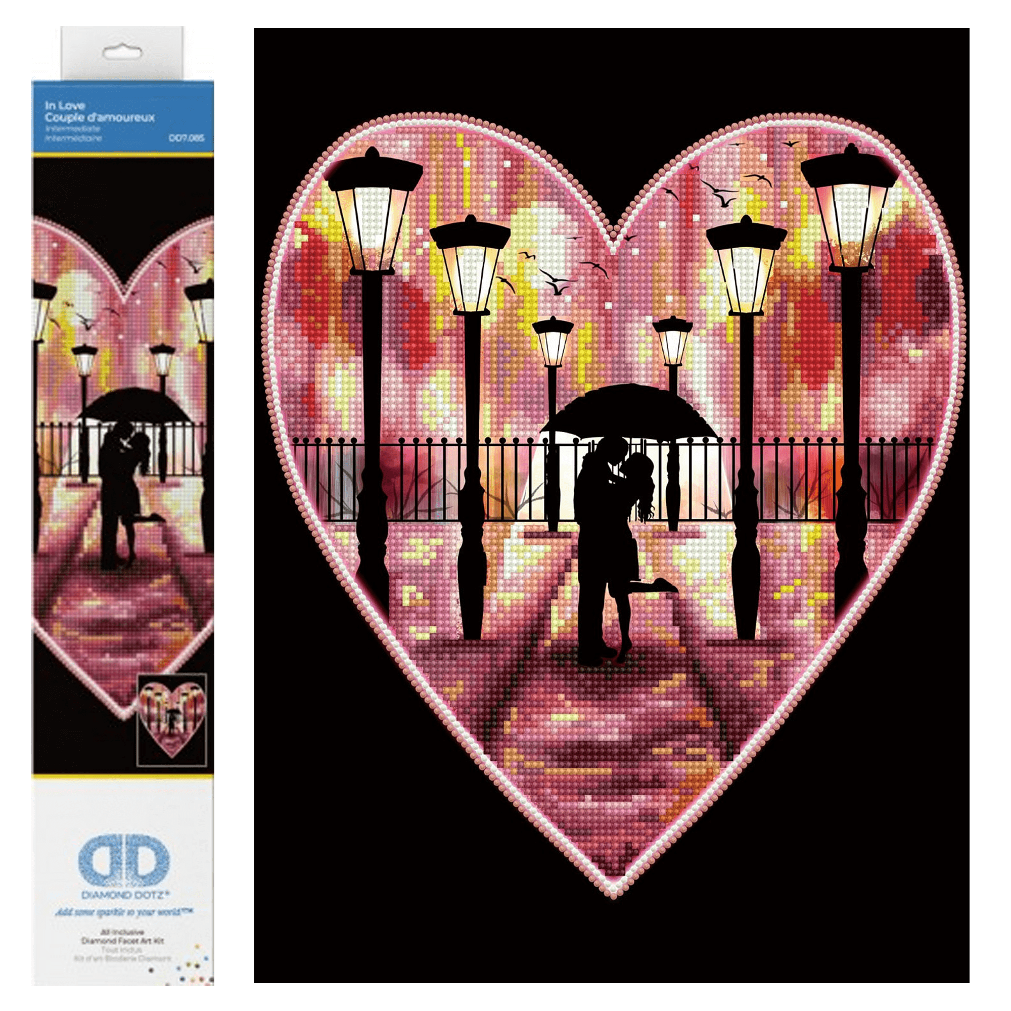Diamond Dotz In Love Heart Diamond Painting Kit - 15.8" x 11.8"