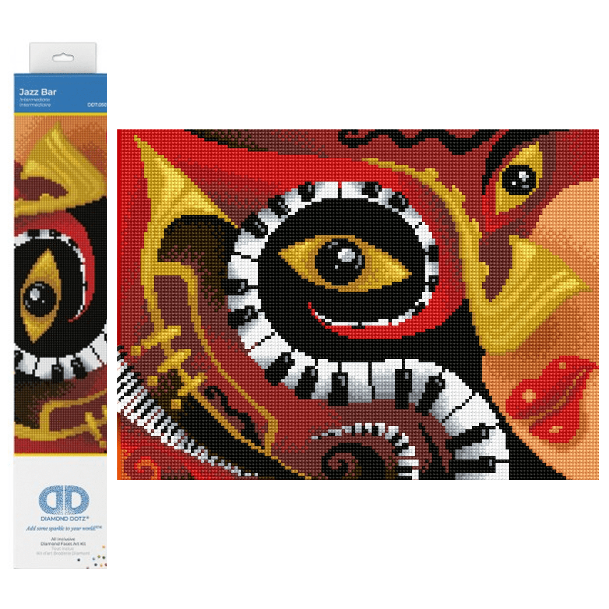 Diamond Dotz Jazz Bar Music Diamond Painting Kits for Adults - Diamond Art Kits a Relaxing Creative Craft Kit with Dotz Gems 16"x12"