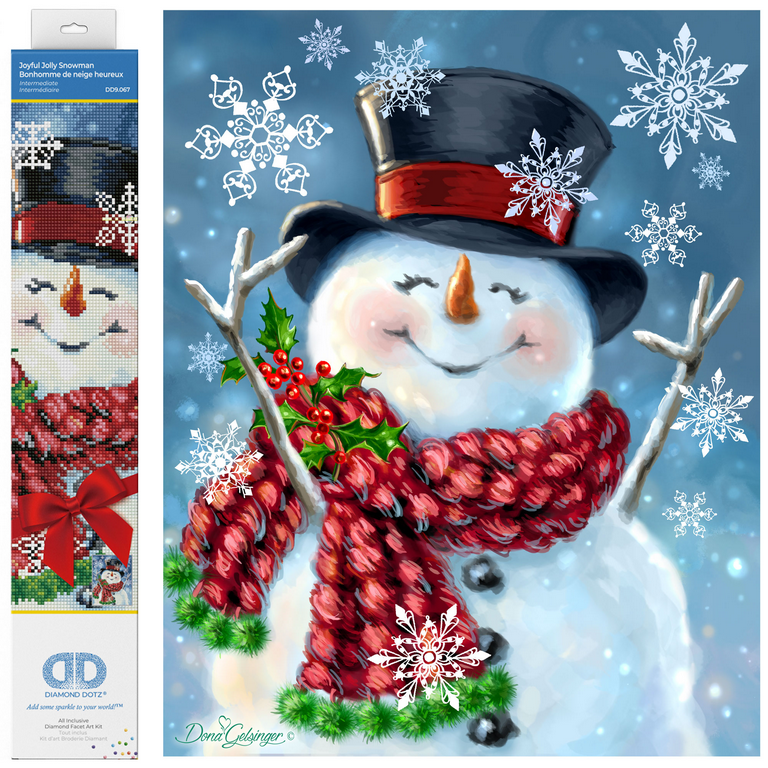 Snow Man「D.D.」 Diamond Dotz Joyful Jolly Snowman Diamond Painting Kits for