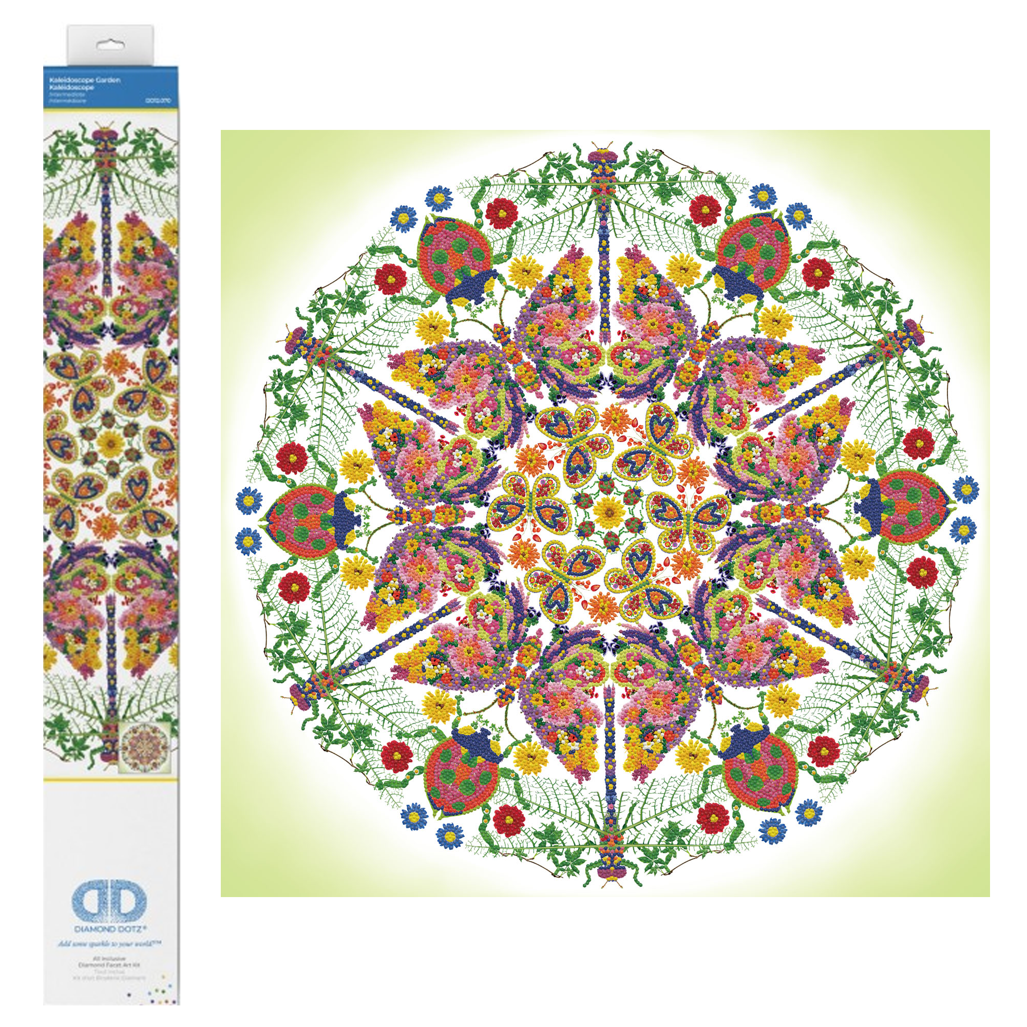 Diamond Dotz Kaleidoscope Garden Floral Diamond Painting Kits for Adults - Diamond Art Kits a Relaxing Creative Craft Kit with Dotz Gems 24.4"x24.4"