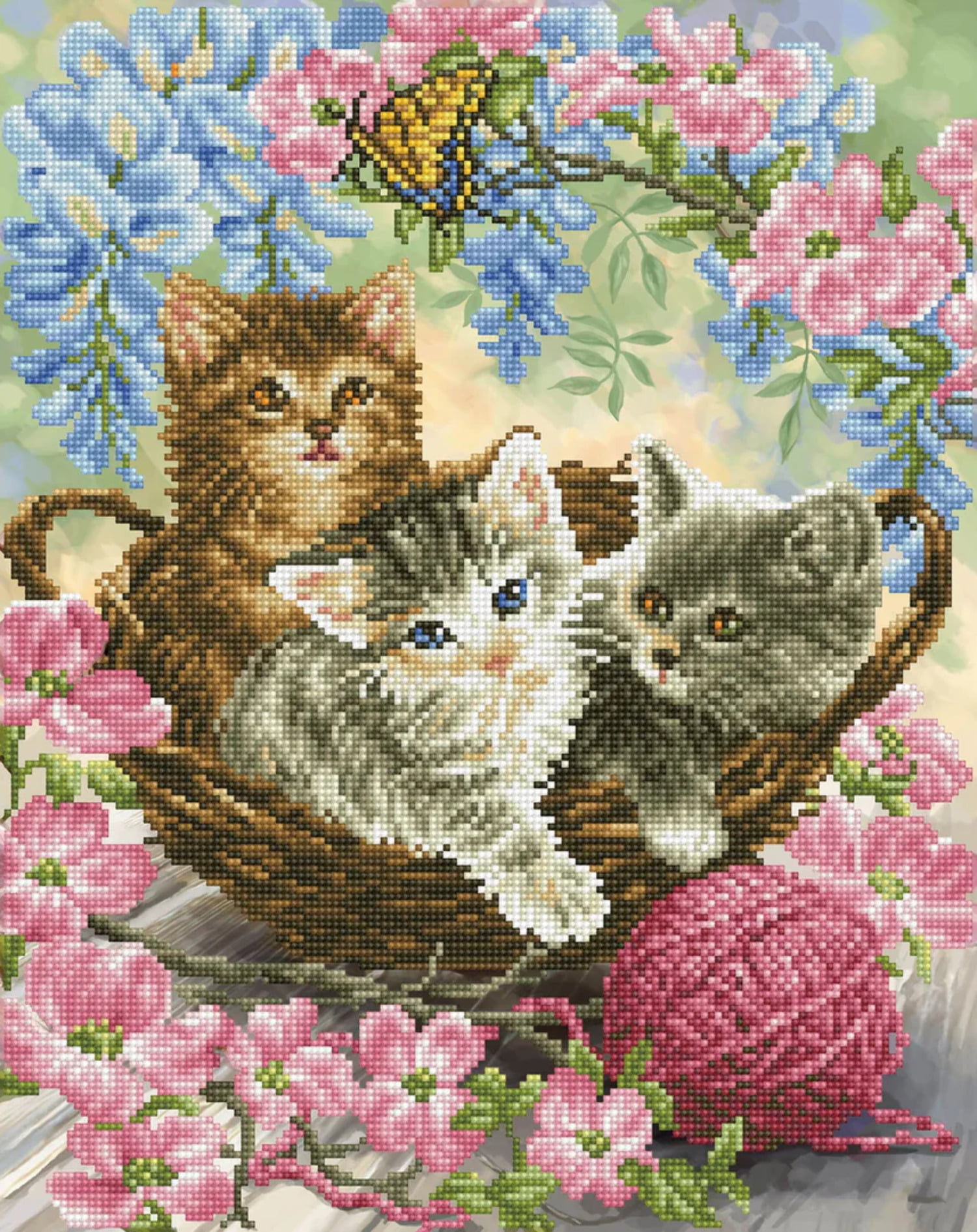 Diamond Dotz Kitty Knits Diamond Painting Kits for Adults - Diamond Art Kits a Relaxing Creative Craft Kit with Dotz Gems 15.7x19.7