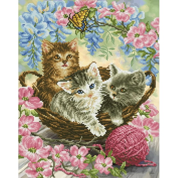 Diamond Dotz Kitty Knits Diamond Painting Kits for Adults - Diamond Art Kits a Relaxing Creative Craft Kit with Dotz Gems 15.7x19.7