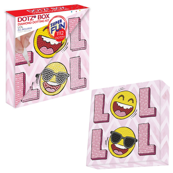 Diamond Dotz LOL Dotz Box Emoji Diamond Painting Kits for Adults - Diamond Art Kits a Relaxing Creative Craft Kit with Dotz Gems 5.9"x5.9"