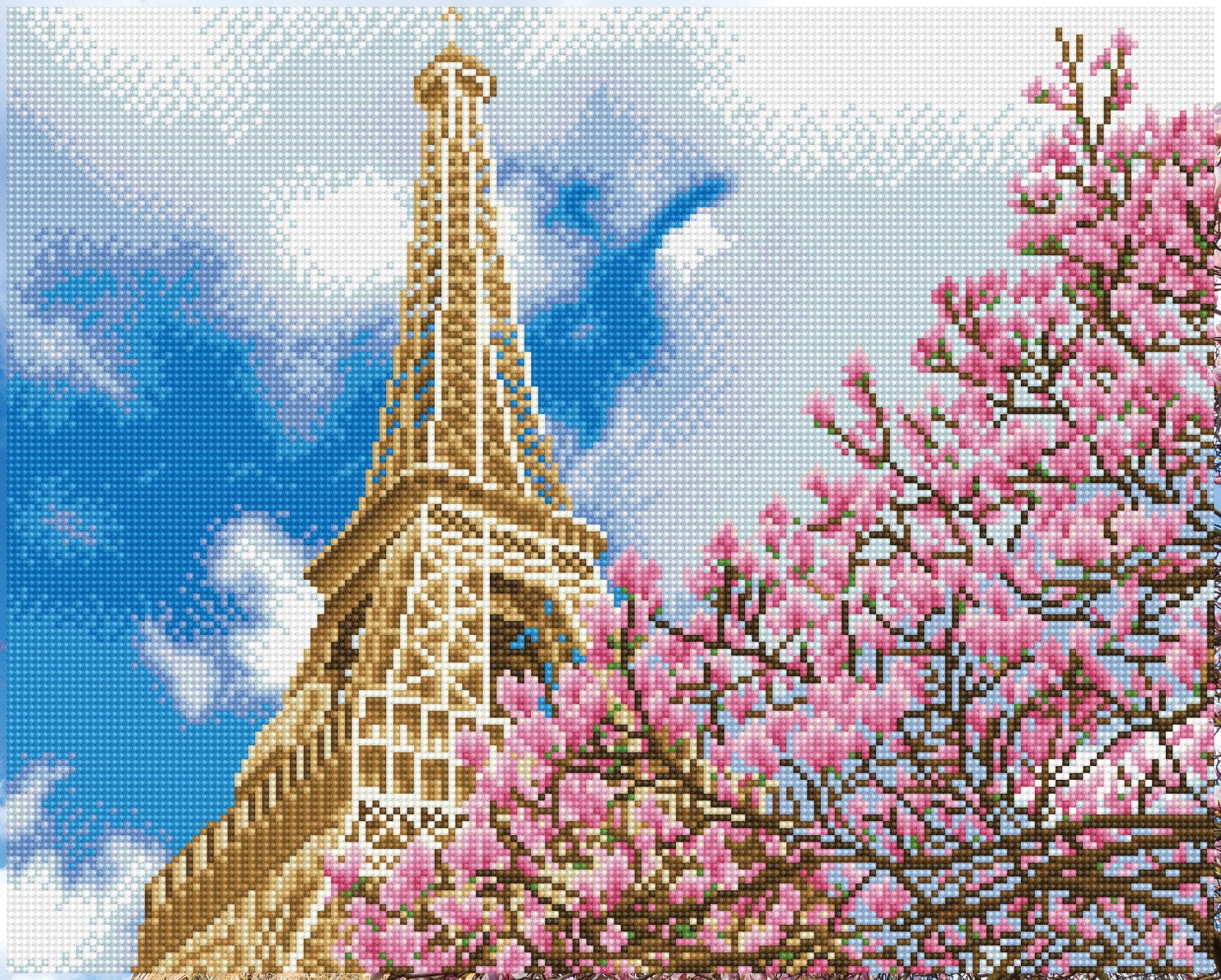 Diamond Dotz La tour Eiffel Diamond Painting Kits for Adults - Diamond Art Kits a Relaxing Creative Craft Kit with Dotz Gems 15.8x19.7