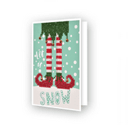 Diamond Dotz Let It Snow Diamond Art Cards, Handmade Diamond Painting Cards Kit, Handmade Greeting Cards Kits for Christmas Notes and Special Occasions