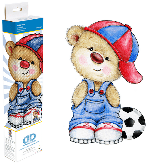 Diamond Dotz Lets Play Bear Diamond Painting Kits for Adults - Diamond Art Kits a Relaxing Creative Craft Kit with Dotz Gems 10.9"x14.1"