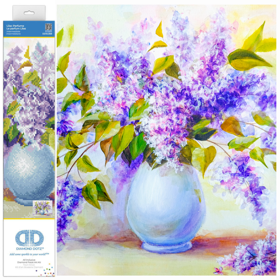 Diamond Dotz Lilac Perfume Diamond Painting Kits for Adults - Diamond Art Kits a Relaxing Creative Craft Kit with Dotz Gems 16.5x20.5