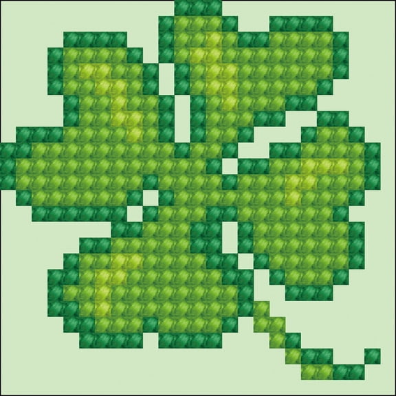 Diamond Dotz Lucky Leaves Clover Diamond Painting Kits for Adults - Diamond Art Kits a Relaxing Creative Craft Kit with Dotz Gems 2.7"x2.7"