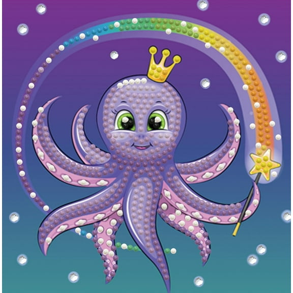 Diamond Dotz Magical Octopus Dotz Box Animal Diamond Painting Kits for Adults - Diamond Art Kits a Relaxing Creative Craft Kit with Dotz Gems 5.9"x5.9"