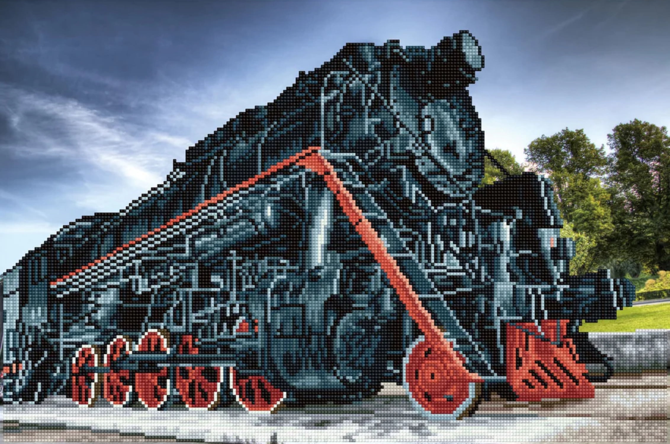 Diamond Dotz Magnificent Engine Train Diamond Painting Kits for Adults - Diamond Art Kits a Relaxing Creative Craft Kit with Dotz Gems 15.8"x23.6"