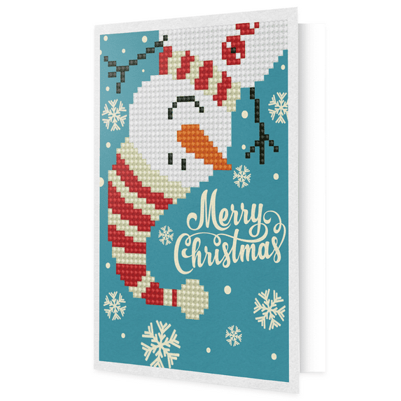 Diamond Dotz Merry Christmas Snowman Card Diamond Painting Kits for Adults - Diamond Art Kits a Relaxing Creative Craft Kit with Dotz Gems