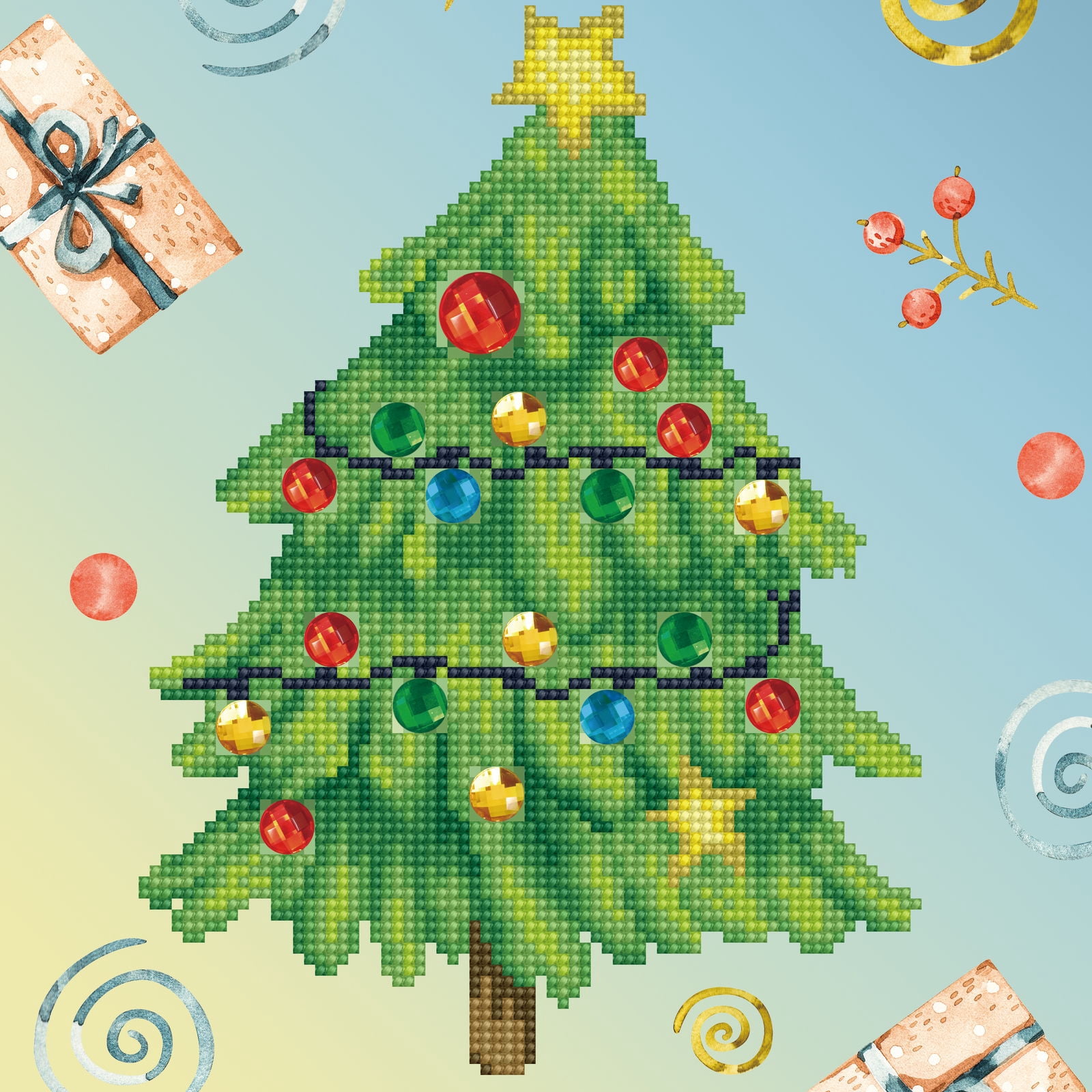 Diamond Dotz Merry Christmas Tree Dotz Box Winter Diamond Painting Kits ...