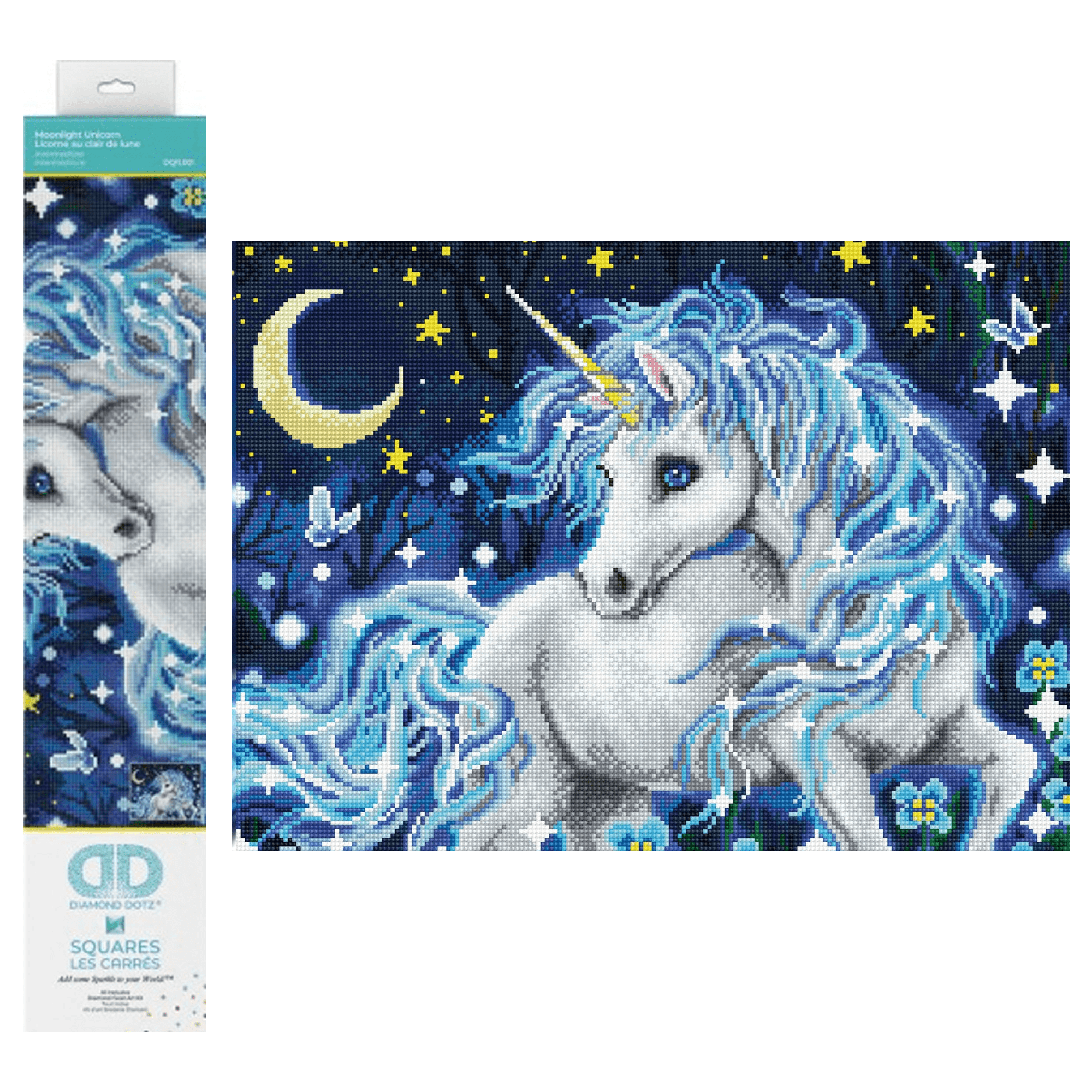 Diamond Dotz Moonlight Unicorn Diamond Painting Kits for Adults - Diamond Art Kits a Relaxing Creative Craft Kit with Dotz Gems 20.5"x16.5"