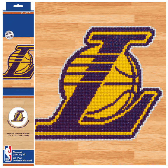 Diamond Dotz NBA Los Angeles Lakers Basketball Diamond Painting Kits for Adults - Diamond Art Kits a Relaxing Creative Craft Kit with Dotz Gems 12.6"x12.6"