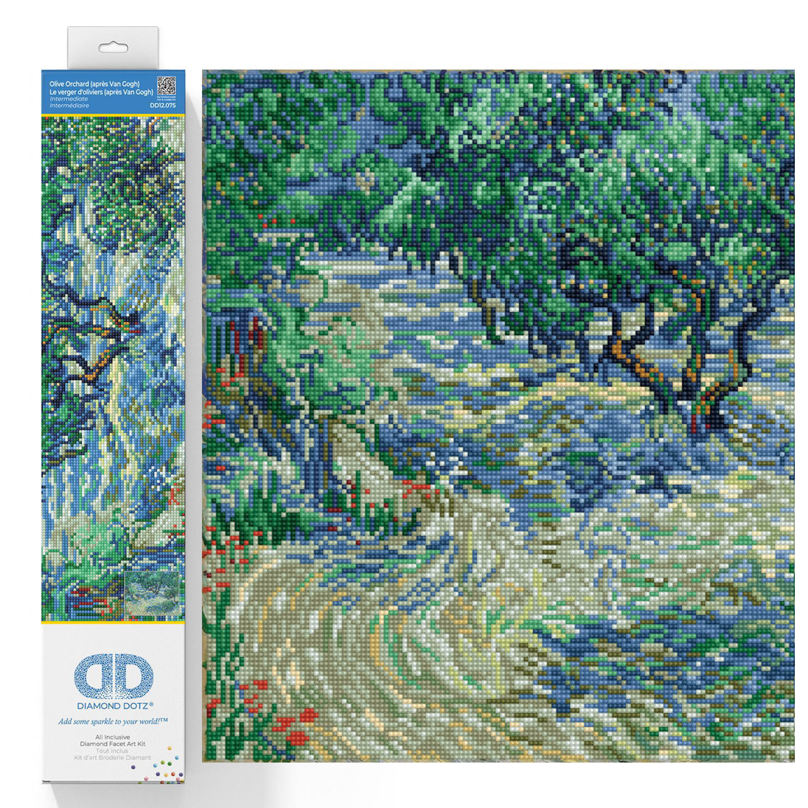 Diamond Dotz Olive Orchard Van Gogh Landscape Diamond Painting Kits for Adults - Diamond Art Kits a Relaxing Creative Craft Kit with Dotz Gems 16.5"x20.5"