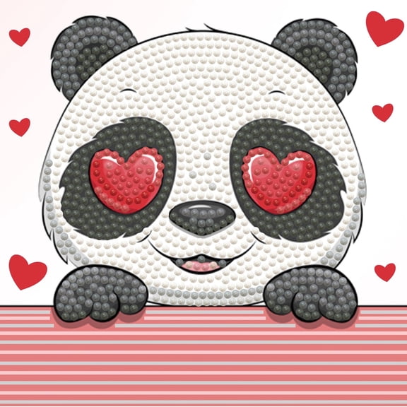 Diamond Dotz Panda Love Dotz Box Animal Diamond Painting Kits for Adults - Diamond Art Kits a Relaxing Creative Craft Kit with Dotz Gems 5.9"x5.9"