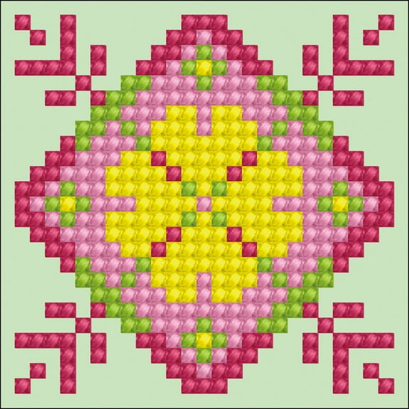 Diamond Dotz Patchwork Mandala 1 Pattern Diamond Painting Kits for Adults - Diamond Art Kits a Relaxing Creative Craft Kit with Dotz Gems 3"x3"