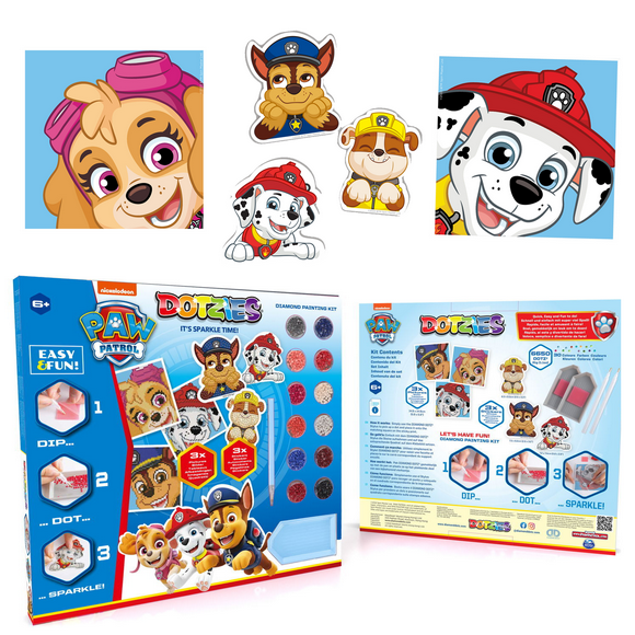 Diamond Dotz Paw Patrol Let's Play Activity Set Diamond Painting Kits for Adults - Diamond Art Kits a Relaxing Creative Craft Kit with Dotz Gems