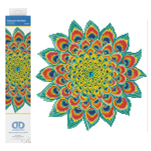 DIAMOND DOTZ Peacock Mandala Diamond Painting Kit