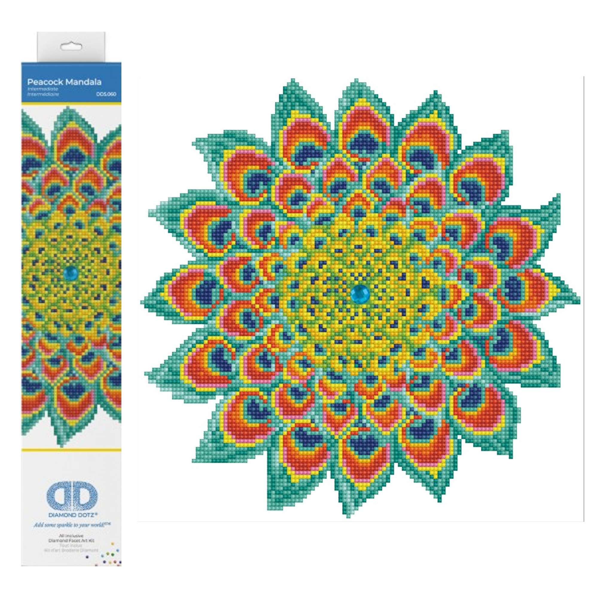 Diamond Dotz Peacock Mandala Pattern Diamond Painting Kits