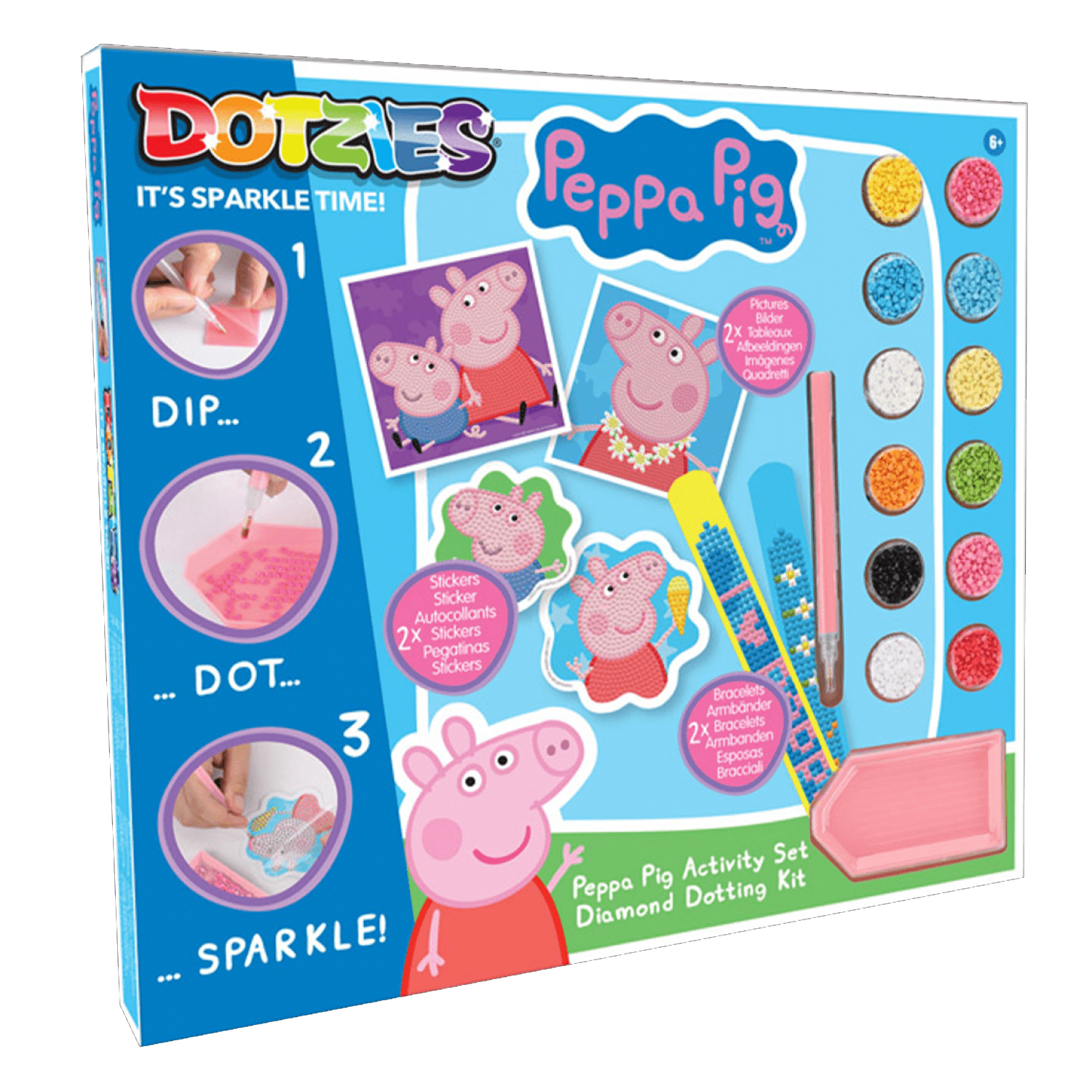 Diamond Dotz Peppa Pig Activity Set Diamond Painting Kits for Adults - Diamond Art Kits a Relaxing Creative Craft Kit with Dotz Gems