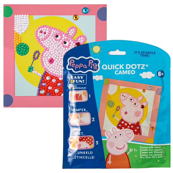 Diamond Dotz Peppa Pig - Happy Days Diamond Painting Kits for Adults - Diamond Art Kits a Relaxing Creative Craft Kit with Dotz Gems 5.1x5.1