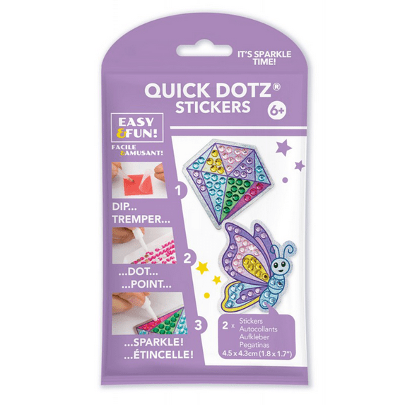 Diamond Dotz Quick Dotz Butterfly Sparkle Diamond Painting Kits for Kids - Diamond Art Kits a Relaxing Creative Craft Kit with Dotz Gems 1.7"x1.8"