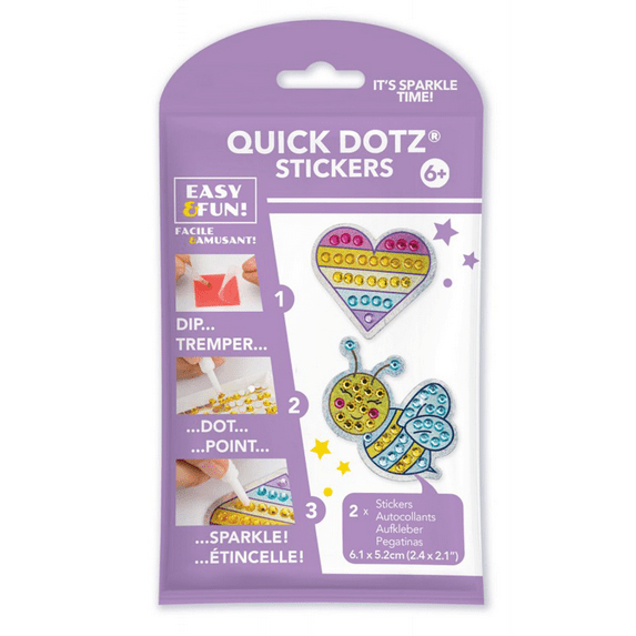 Diamond Dotz Quick Dotz Love BUZZ Diamond Painting Kits for Kids - Diamond Art Kits a Relaxing Creative Craft Kit with Dotz Gems 2"x2"