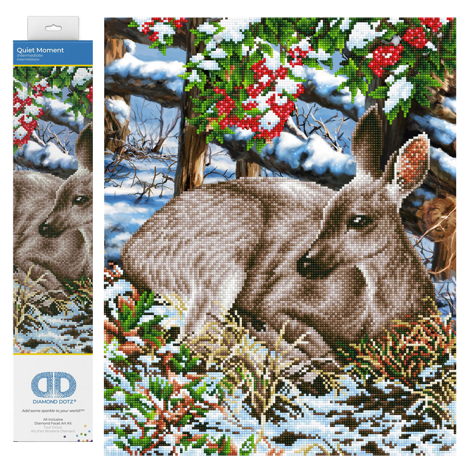 Diamond Dotz Quiet Moment Deer Diamond Painting Kits for Adults - Diamond Art Kits a Relaxing Creative Craft Kit with Dotz Gems 20.5"x16.5"