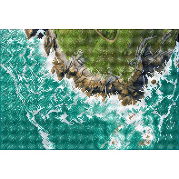 Diamond Dotz Rocky Coast Ocean Diamond Painting Kits for Adults - Diamond Art Kits a Relaxing Creative Craft Kit with Dotz Gems 13.8"x20.5"