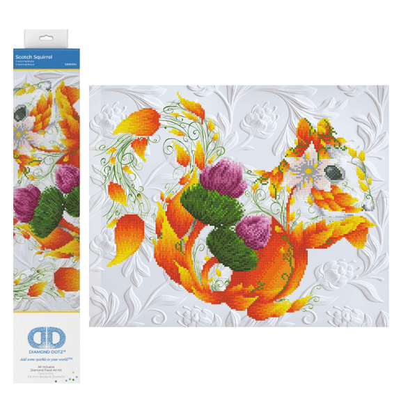 Diamond Dotz Scotch Squirrel Animal Diamond Painting Kits for Adults - Diamond Art Kits a Relaxing Creative Craft Kit with Dotz Gems  16.5"x20.5"