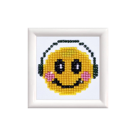 Diamond Dotz Smiling Groove Kit with Frame Emoji Diamond Painting Kits for Adults - Diamond Art Kits a Relaxing Creative Craft Kit with Dotz Gems 3"x3"
