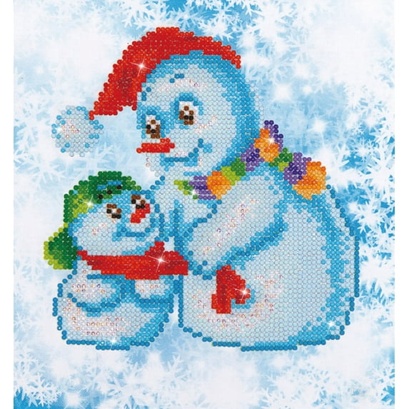 Diamond Dotz Snow Family Snowman Diamond Painting Kits for Adults - Diamond Art Kits a Relaxing Creative Craft Kit with Dotz Gems 9.5"x9.9"