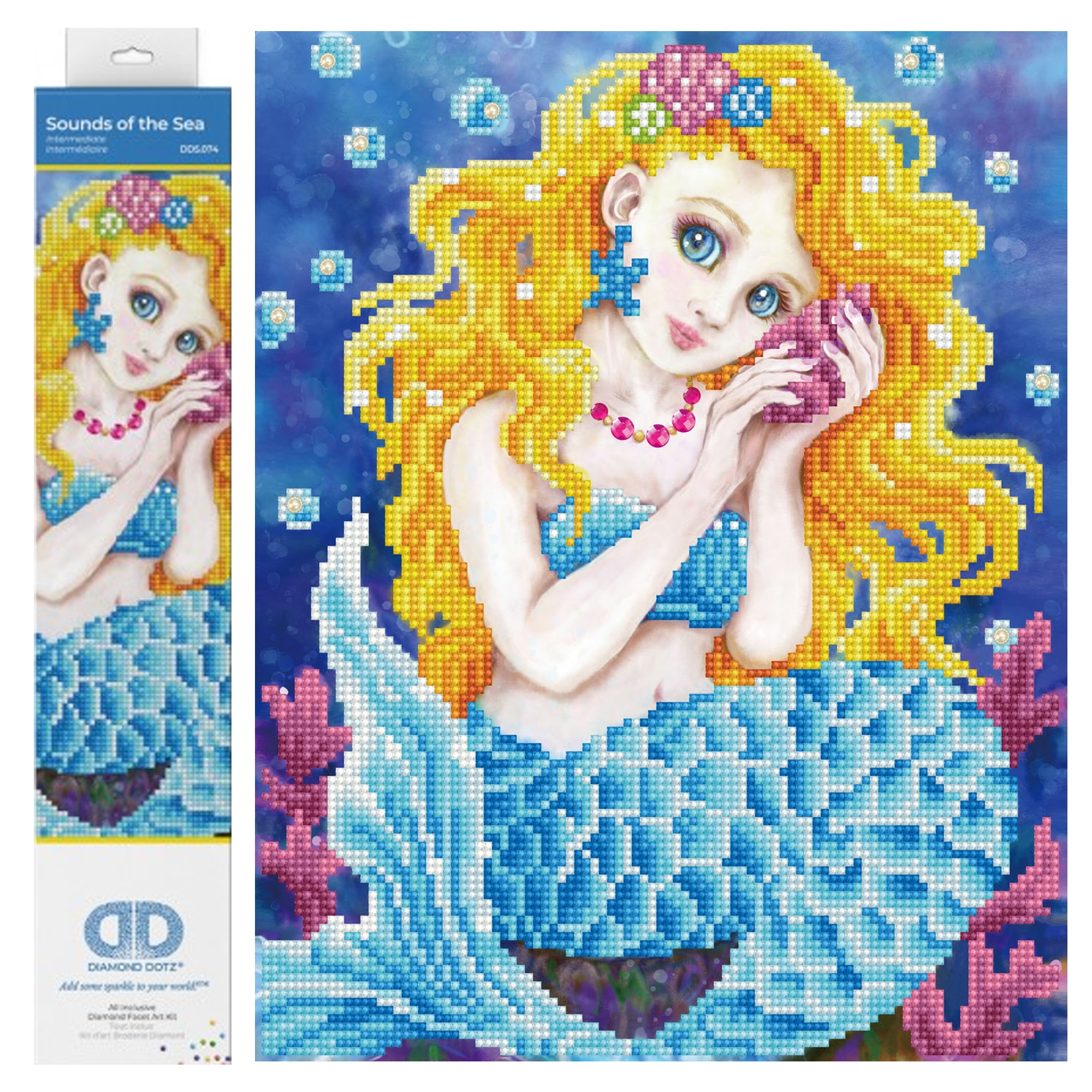 Sounds of the Sea Mermaid Diamond Painting Kit - 11"x13"