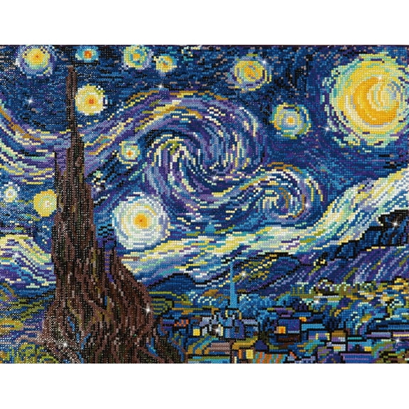 Diamond Dotz Starry Night (Van Gogh) Diamond Painting Kits for Adults - Diamond Art Kits a Relaxing Creative Craft Kit with Dotz Gems 16x20